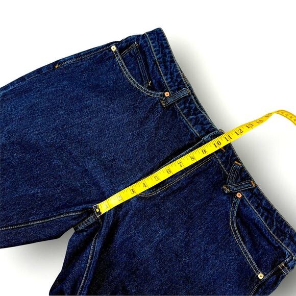 Volcom Vorta Denim Jeans Slim Fit Straight Leg Men Size 40X31 Dark Washed Blue - Picture 13 of 15